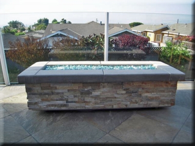 custom portable fire pit with fire glass 17