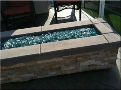 custom portable fire pit with fire glass 15