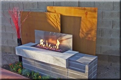 propane fire pit with glass 2