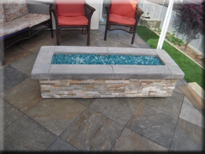 custom portable fire pit with fire glass 14